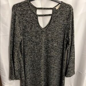 Women’s Bell Sleeve Gray Knit Dress